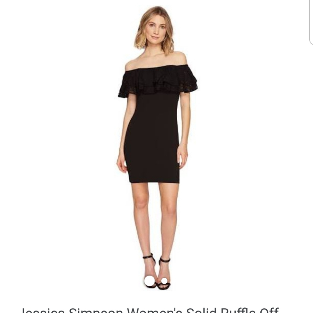 Boho Bachelorette ruffle lace little black dress